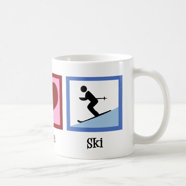 Peace Love Ski Coffee Mug (Right)