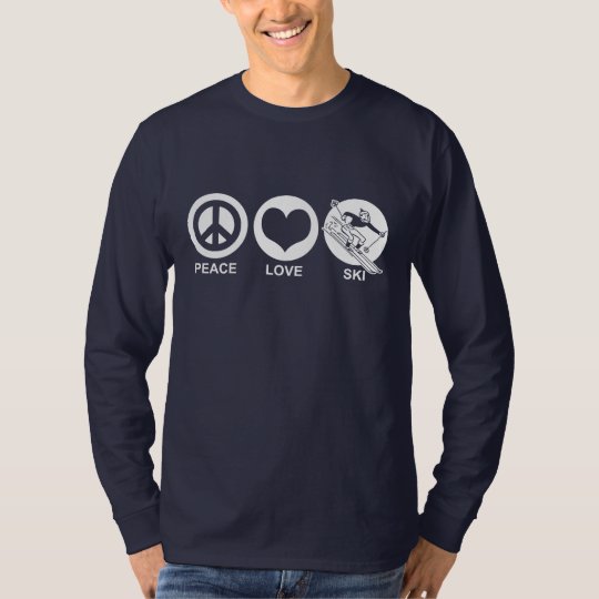 Peace Love Ski (male) T-Shirt