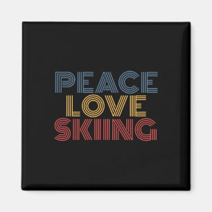Peace Love Skiing Magnet