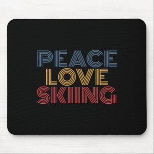 Peace Love Skiing  Mouse Mat