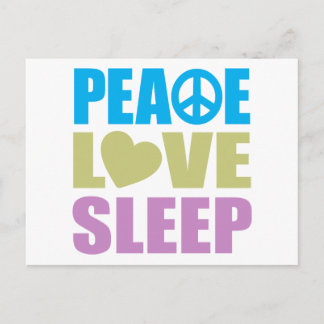 Peace Love Sleep Postcard