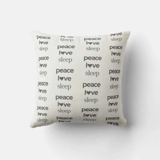 Peace Love Sleep -Reversible Cozy Modern Lifestyle Cushion (Back)