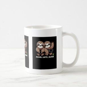 Peace Love Sloth Cute Animal Lovers  Coffee Mug