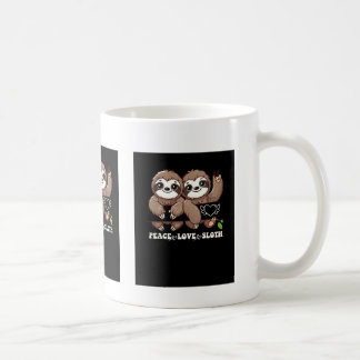 Peace Love Sloth Cute Animal Lovers  Coffee Mug