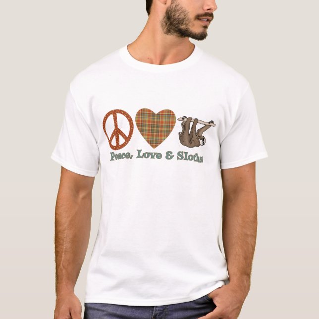 Peace, Love & Sloths T-Shirt (Front)