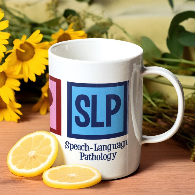 Peace Love SLP Cute Speech Therapist Christmas Coffee Mug (Creator Uploaded)