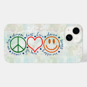 Peace Love Smile Case-Mate iPhone 14 Case