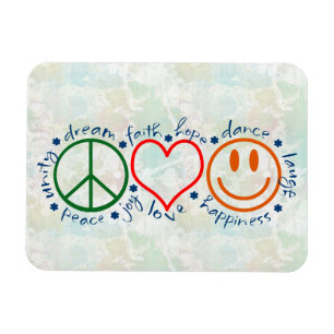 Peace Love Smile Magnet