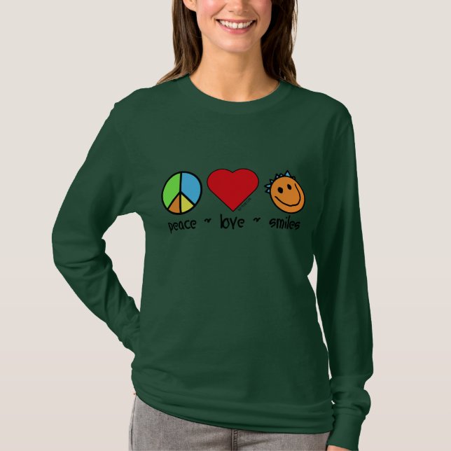 Peace Love Smiles T-Shirt (Front)