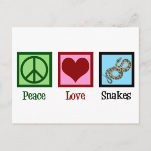 Peace Love Snakes Postcard