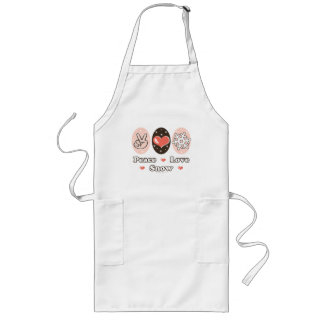 Peace Love Snow Snowflake Apron