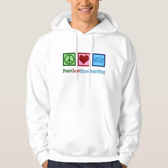Peace Love Snowboarding Hoodie (Front)