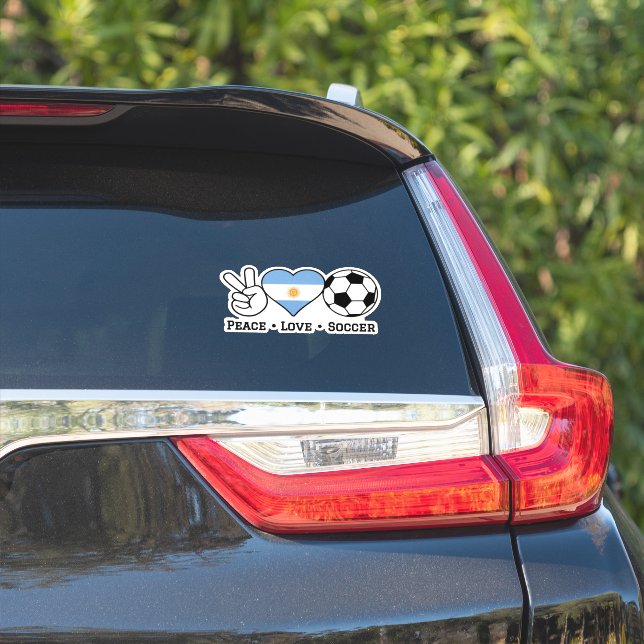 Peace Love Soccer Argentina (Car Side)