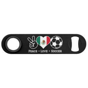 Peace Love Soccer Bar Key