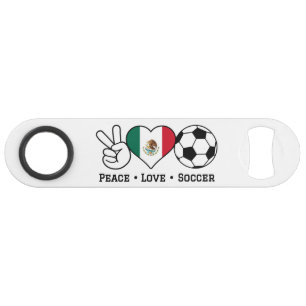 Peace Love Soccer Bar Key
