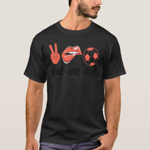 Peace Love Soccer Cute For Women Teen Girls 1 T-Shirt