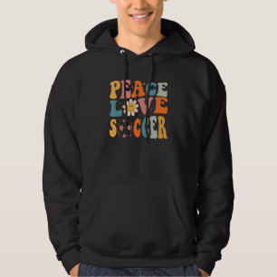 Peace Love Soccer Great Sport Soccer Fan Smile Dai Hoodie