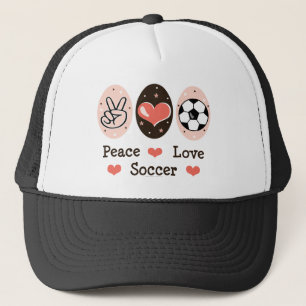 Peace Love Soccer Hat