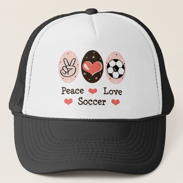 Peace Love Soccer Hat (Front)