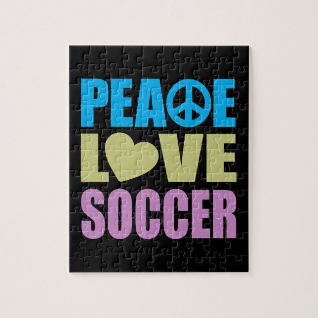 Peace Love Soccer Jigsaw Puzzle (Vertical)