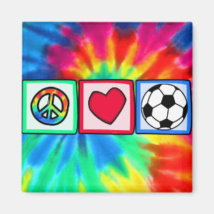 Peace, Love, Soccer Magnet
