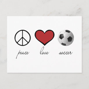 Peace, Love, Soccer Postcard