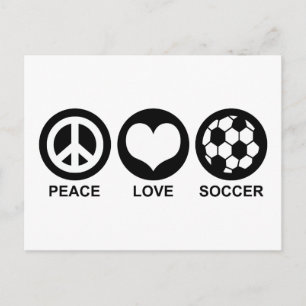 Peace Love Soccer Postcard