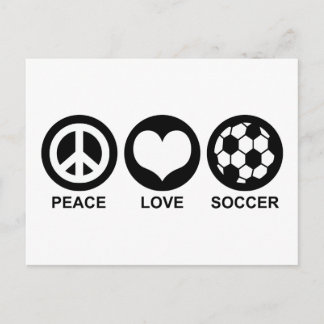 Peace Love Soccer Postcard