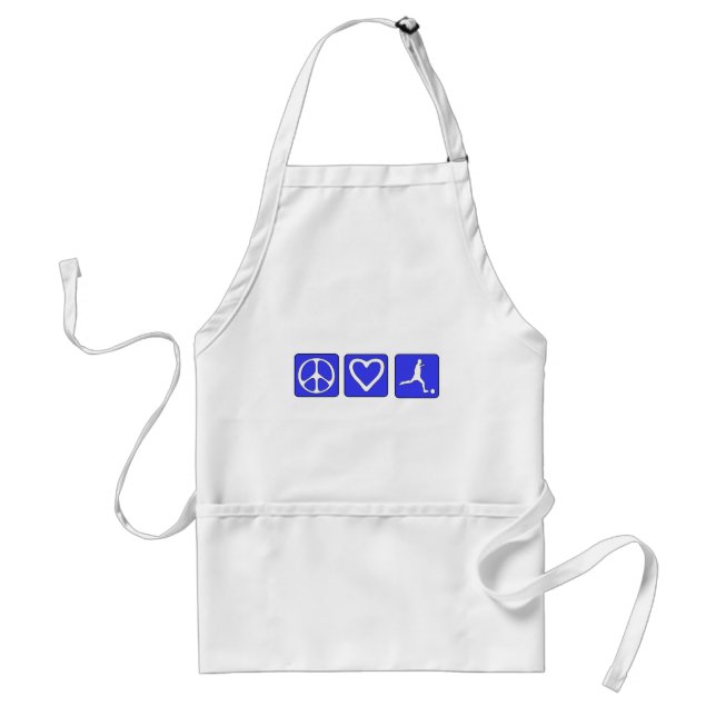 Peace Love Soccer Standard Apron (Front)