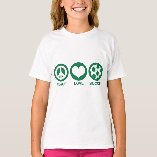 Peace Love Soccer T-Shirt (Front)
