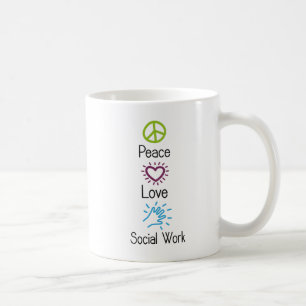 Peace Love Social Work social worker Coffee Mug