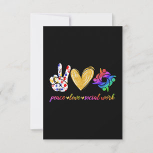 Peace Love Social Worker Card