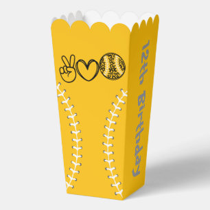 Peace Love Softball Birthday Favour Box