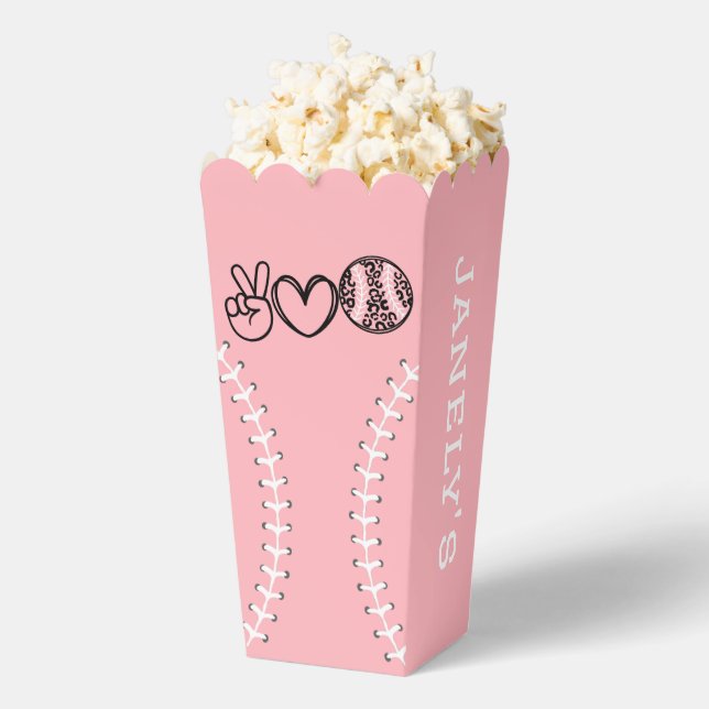 Peace Love Softball Birthday Favour Box (Popped)