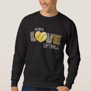 Peace Love Softball Girls Fastpitch Womens Sweatshirt