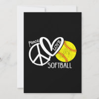 Peace Love Softball Vector SKY