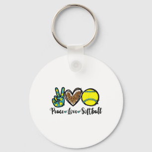 Peace Love Softll For Teen Girls Cute Leopard Soft Key Ring