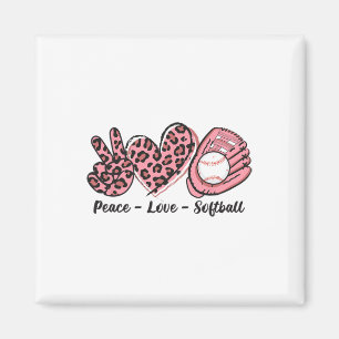 Peace Love Softll Mom I Love Softll For Women Magnet