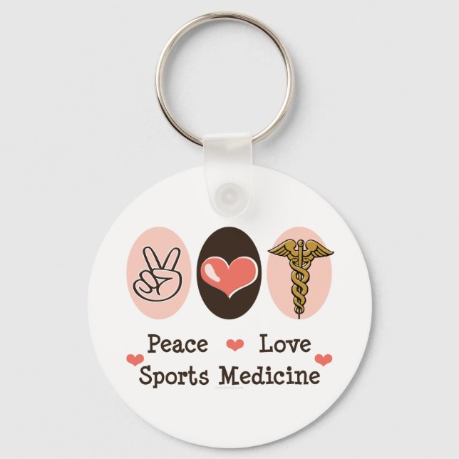 Peace Love Sports Medicine Keychain (Front)