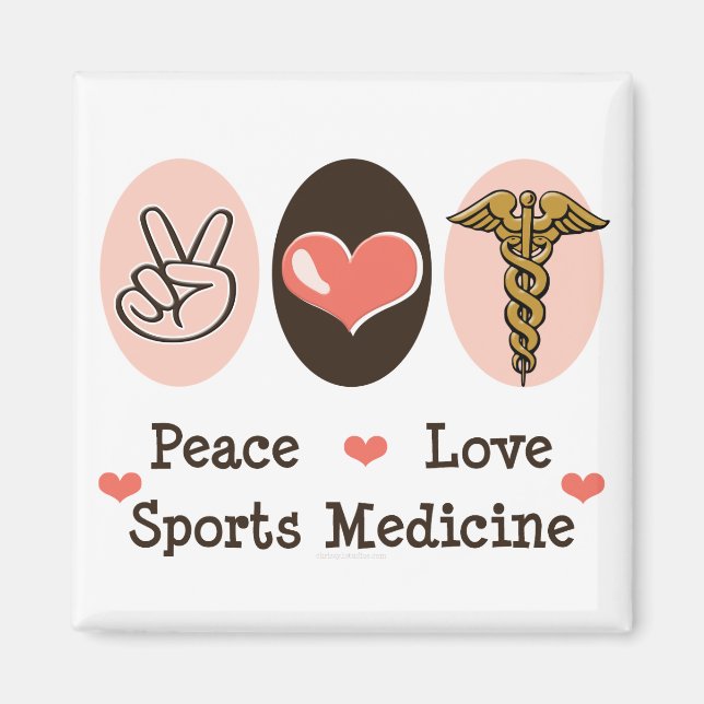 Peace Love Sports Medicine Magnet (Front)