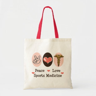 Peace Love Sports Medicine Tote Bag