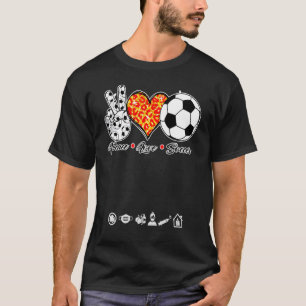 Peace Love Sports Soccer Sign For Men Women Plus S T-Shirt