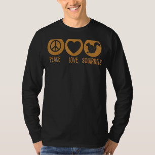 Peace Love Squirrels Animals  Pet   Dog T-Shirt