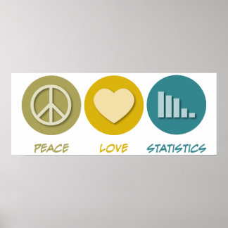 Peace Love Statistics Poster
