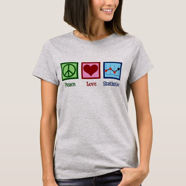 Peace Love Statistics T-Shirt (Front)