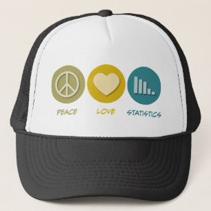 Peace Love Statistics Trucker Hat