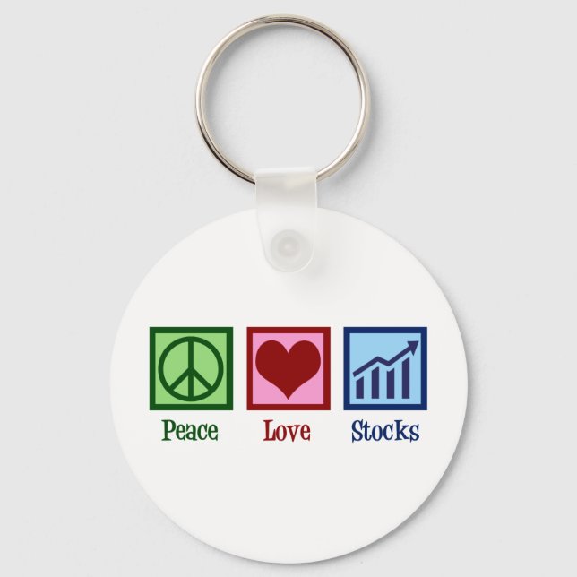 Peace Love Stocks Key Ring (Front)