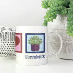 Peace Love Succulents Coffee Mug<br><div class="desc">Peace Love Succulents. A cute succulent plants lover gift featuring a pretty peace sign,  heart,  and cool succulent plant.</div>