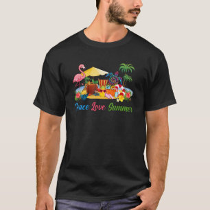 Peace Love Summer Beach Turtle Tropical Vacation T T-Shirt