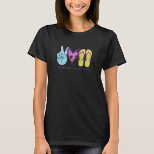 Peace Love Summer Flip Flops   T-Shirt